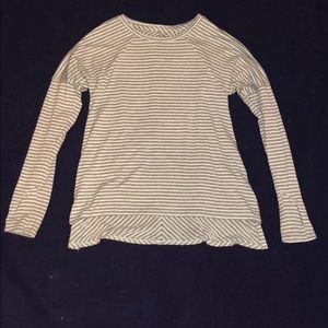 Athleta girl stripe long sleeve top